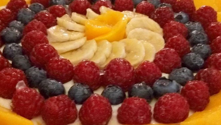 torta frutta con gelatina