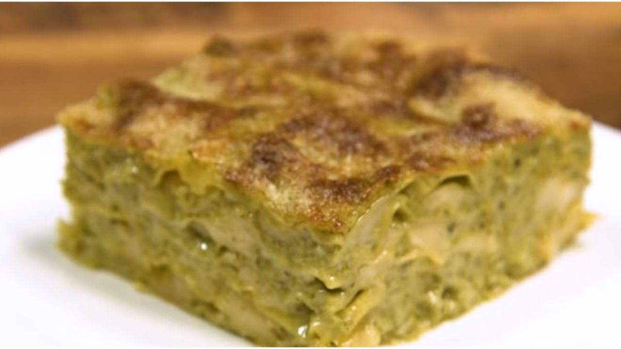 lasagna pesto pistacchio